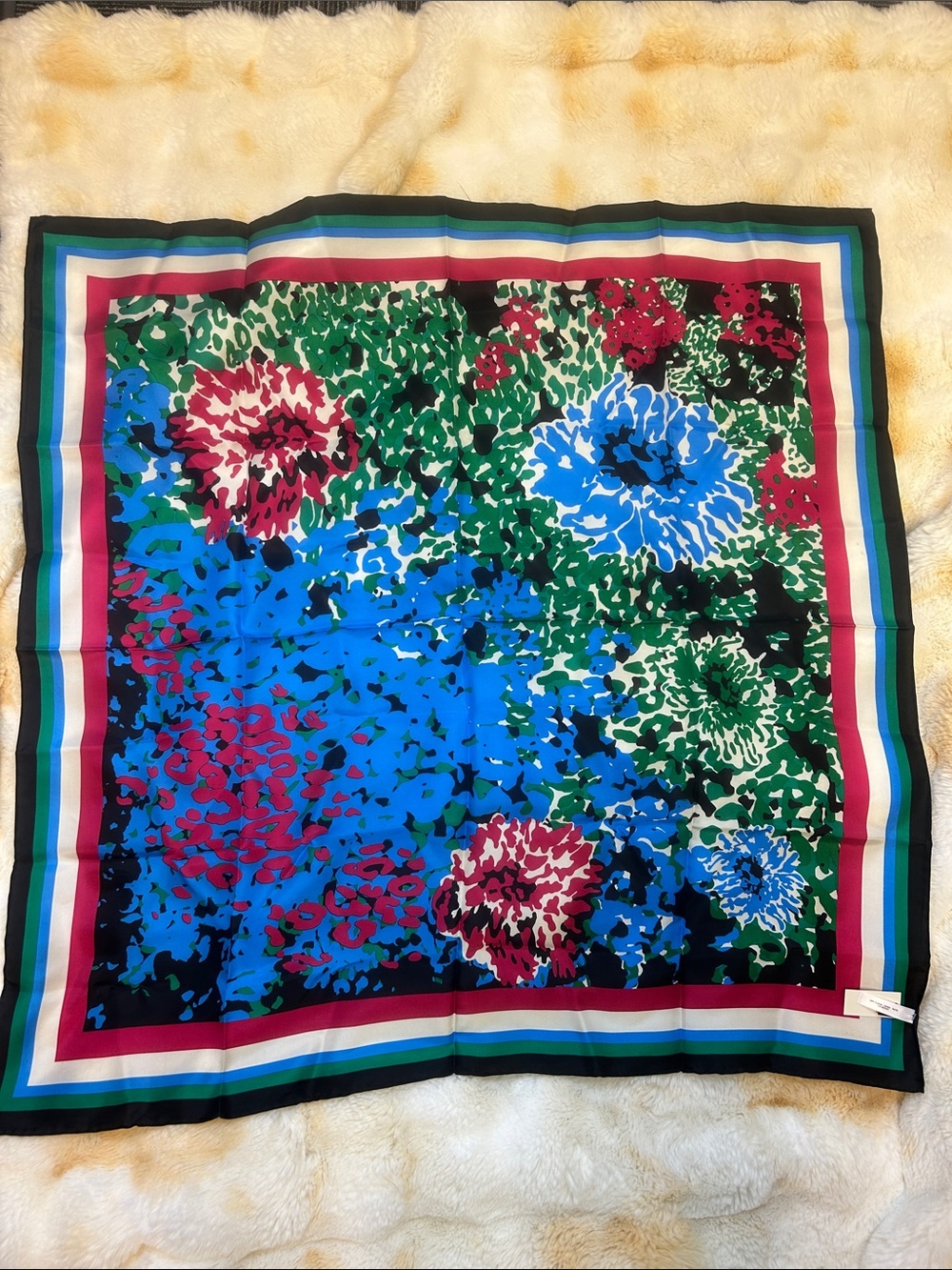 NWT Talbots Silk Floral Scarf 33” x 33”